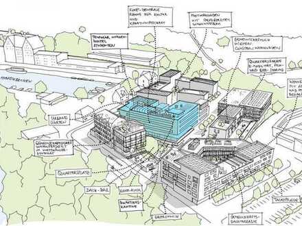 Vermietung von individuell gestaltbaren Gewerbeflächen im neuen Hafen-Viertel an der Fulda