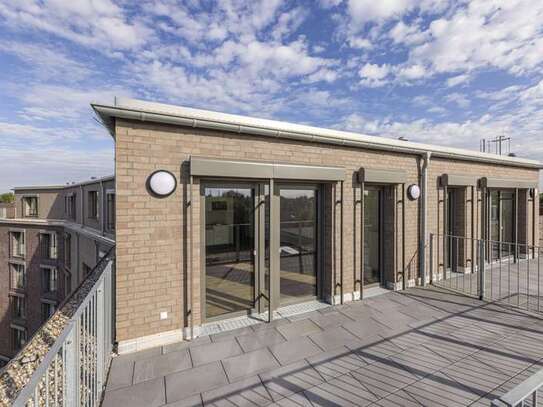 Moderne Penthouse-Seniorenwohnung mit Dachterrasse und herrlichem Blick ins Grüne