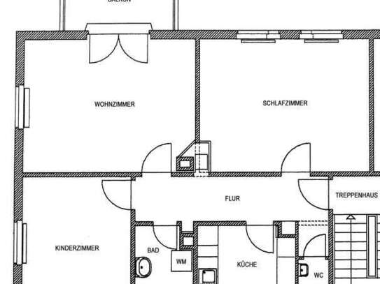 3-Zimmer-EG-Wohnung (Hochparterre, Balkon, EBK) in Stuttgart-Vaihingen