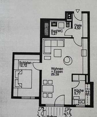 Sonnige, helle und gepflegte 2 Zi Wohnung in Korntal (61qm)