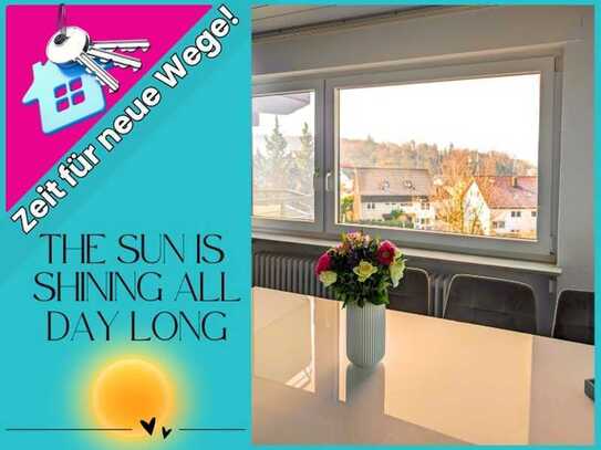SONNIG, GROSSZÜGIG, KOMFORTABEL: modernisierte 3-Zimmerwhg. mit Sonnenbalkon, TOP- EBK u. Stellplatz