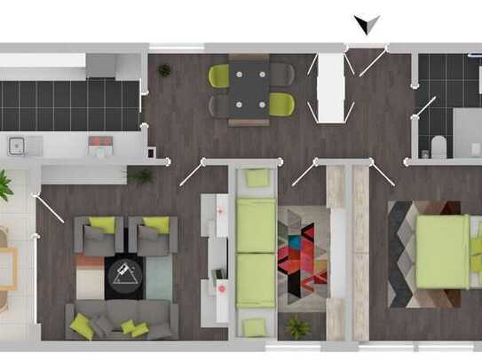 Modernisierte taghelle 4 Zimmerwohnung Aufzug, Einbauküche, Stellplatz, Keller, Elektrosmogschutz