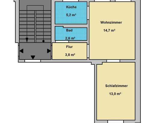 2-Raumwohnung in der Schlosserstraße