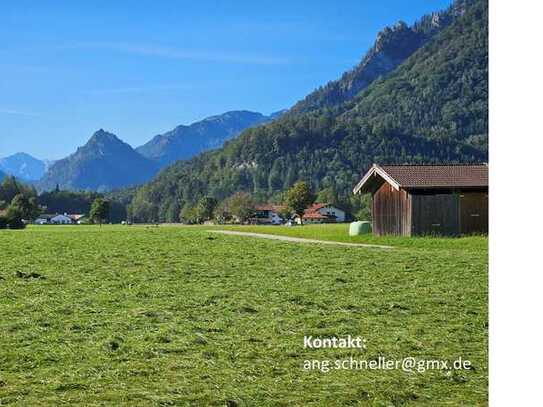 Baugrundstück in Ruhpolding - Ortsrandlage herrlicher Bergblick - süd- und ostseitig unverbaubar