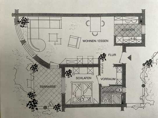 Exklusive 2-Raum-EG-Wohnung mit Balkon in Eppelheim