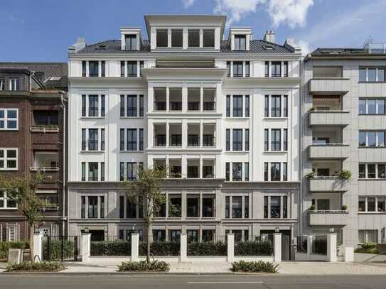 Luxus-Dachgeschosswohnung mit Rheinblick, Einbauküche und zwei Terrassen