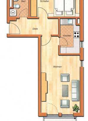 2-Raum-Wohnung mit Balkon, EBK und 2 Stellplätzen in Kirchheim bei München