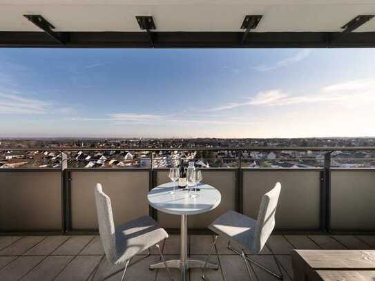Provisionsfrei !Tolle 2-Zimmer-Wohnung mit Balkon und Skyline-Blick