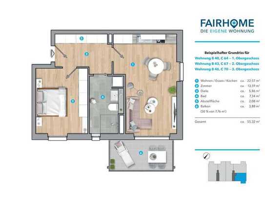 Moderne 2-Zimmer Neubauwohnung in Würselen – Ihr neues Zuhause!