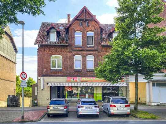 Stöcken: kleines Wohn-/Geschäftshaus in zentraler Lage mit großem Garten