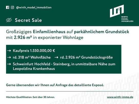 Großzügiges Einfamilienhaus auf parkähnlichem Grundstück mit 2.926 m² in exponierter Wohnlage