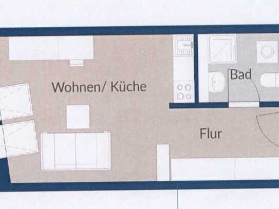 Exklusive 1-Raum-Wohnung in Augsburg