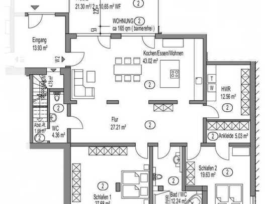 Freundliche und neuwertige 3,5-Raum-EG-Wohnung mit lux. Innenausstattung mit Terrasse