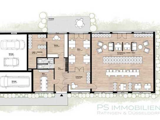 AUFGEPASST: Moderne, energieeffiziente Gewerbeimmobilie in Ratingen Hösel: Büro, Atelier, Lager