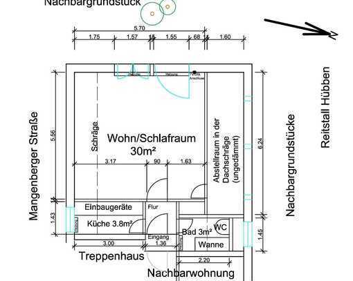 Wunderschöne 1-Zimmer-Wohnung in Solingen mit Blick ins Grüne