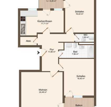 Viel Platz und Potential! Große Wohnung zum attraktiven Preis