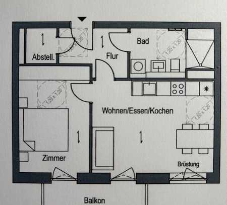 Stilvolle 2-Raum-Wohnung mit luxuriöser Innenausstattung mit Einbauküche in Berlin Spandau