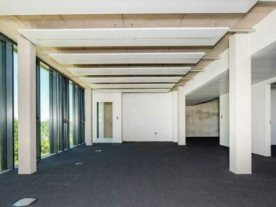 THE VIEW: Modernes OFFICE mit Balkon und Dachterasse