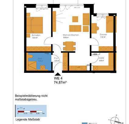 **Erstbezug, 1. FW** 3-Zimmerwohnung mit Terrasse zum 16.10.2024!