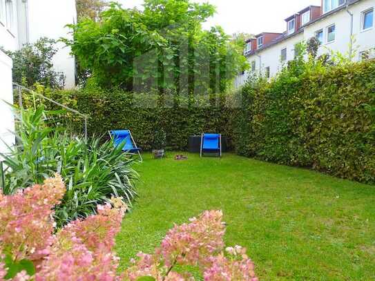 Wunderschöne 3-4-Zimmer-Hochparterre-Wohnung mit Garten im begehrten Dichterviertel von Frankfurt!