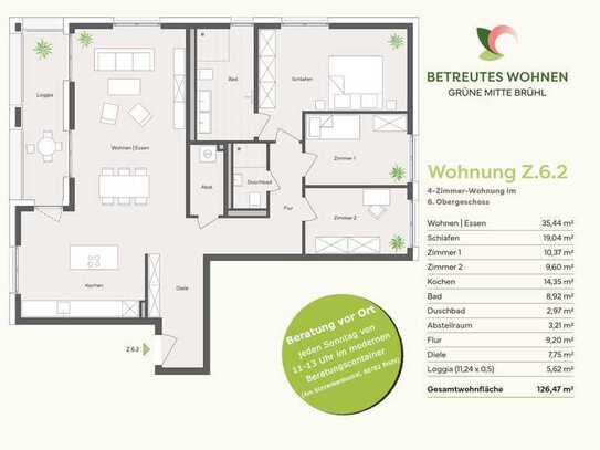 BETREUTES WOHNEN: 4-Zimmer-Dachgeschosswohnung vom Feinsten