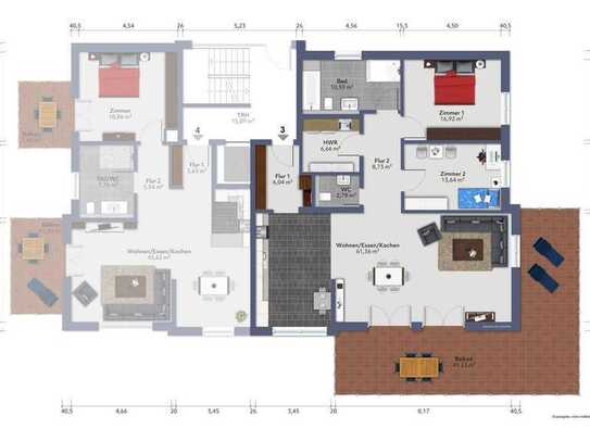 Neubau: charmante 3,5-Zimmer-Wohnung mit großem Balkon