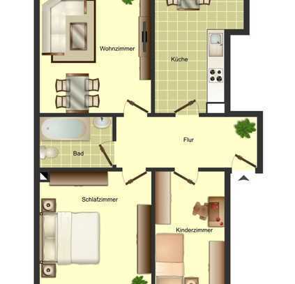 Demnächst frei! 3-Zimmer-Wohnung in Bergkamen Nordberg