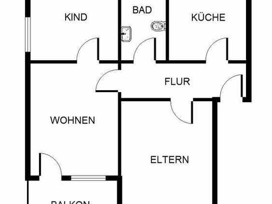 Preiswerte 3,5-Zimmer-Wohnung