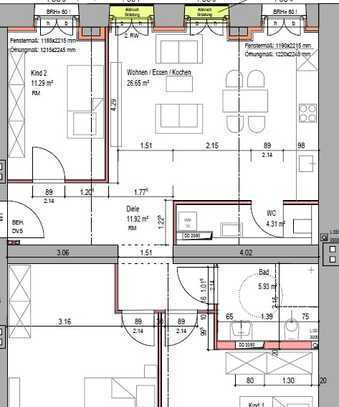 Kernsanierte 4-Zimmer Energieeffiziente Wohnung KFW 70 Standard