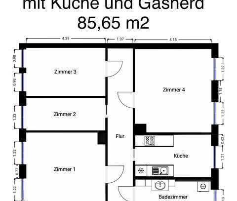 Zentrale 4-Zimmer-Wohnung in Chemnitz