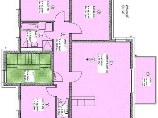 KfW-40 Neubauwohnung 4Z 109qm 1OG Erstbezug im Ortskern Weißbach