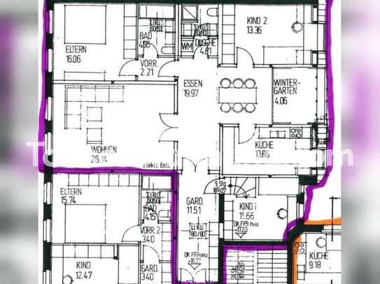 Tauschwohnung: Große Wohnung mit Wintergarten