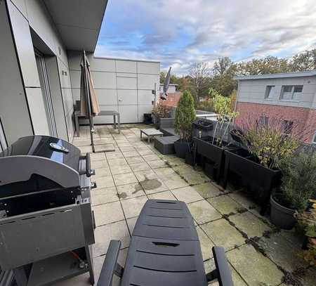 B-Schein 3-Zimmer-Penthouse-Wohnung mit sonniger Dachterrasse