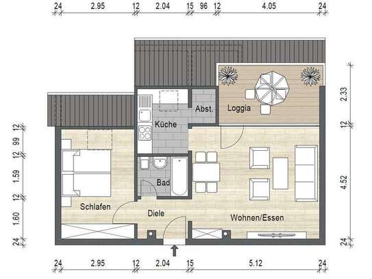 Neu renovierte 2-Zimmer-Wohnung mit Balkon und Einbauküche in Saarbrücken