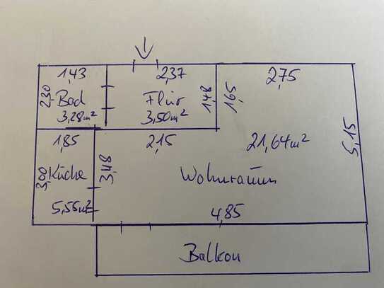 Gepflegte 1-Zimmer-Wohnung mit Balkon in Garbsen
