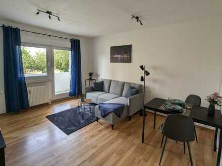 Vollmöblierte Hochparterre-Wohnung mit 1,5 Zimmern sowie Balkon und Einbauküche in Gera