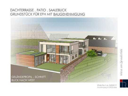 Grundstück Saaleblick mit Baugenehmigung für EFH