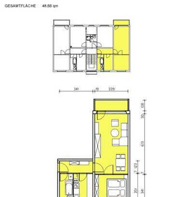 Wohnung im Hochpaterre und Bad mit Dusche! vermietbar ab Dezember 2024