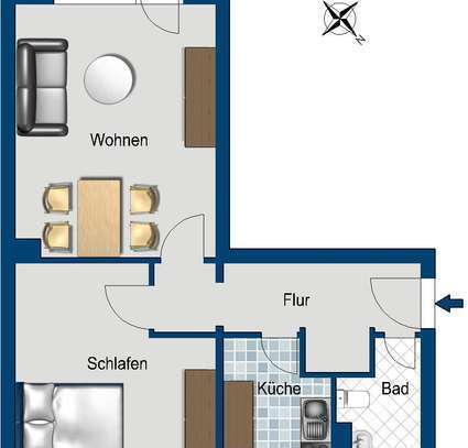 Modernisiert, mit Balkon und sofort einzugsbereit!