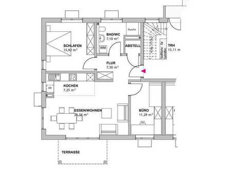 Erstbezug, 3-Zimmer-Erdgeschosswohnung, KFW 55,