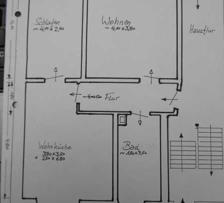 Ab 1. März 2025 2 ZKB, TR-Süd, ca.55m², Miete 595+NK 200+Kaution