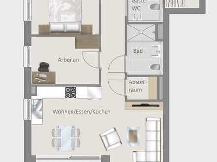 moderne Wohnung mit Südbalkon