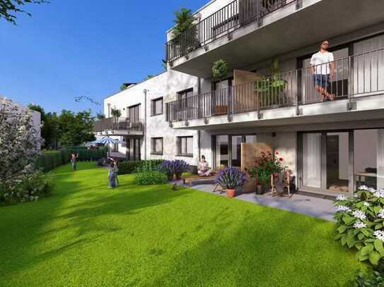 NEUBAU in Eggenstein: Barrierefreie 3-Zimmerwohnung mit Terrasse, Garten und eigener Haustür