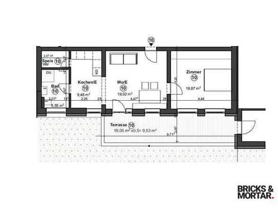 Energetisch Sanierte 2 Zimmerwohnung im Souterrain