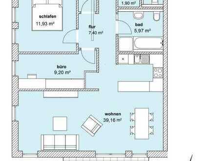 Schöne moderne Wohnung mit großzügigem Süd-West Balkon