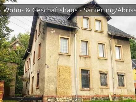 ++ freistehendes Wohn- & Geschäftshaus mit Grundstück zu verkaufen - Abriss / Komplettsanierung!