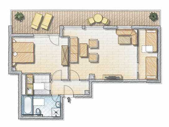 Zentral, hell und sonnig! Atelierwohnung in Reit im Winkl