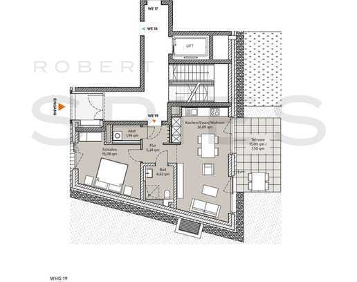 2-Zimmer-Neubauwohnung mit großzügiger Terrasse im Seegold