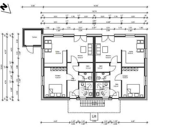 Sicher und komfortabel Leben im Alter 
Neubau mit Balkon, und Fahrstuhl in Apen
barrierefrei für S