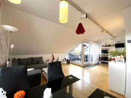 6927 - Moderne 3-Zimmerwohnung mit EBK und Dachterrasse in KA-Palmbach!